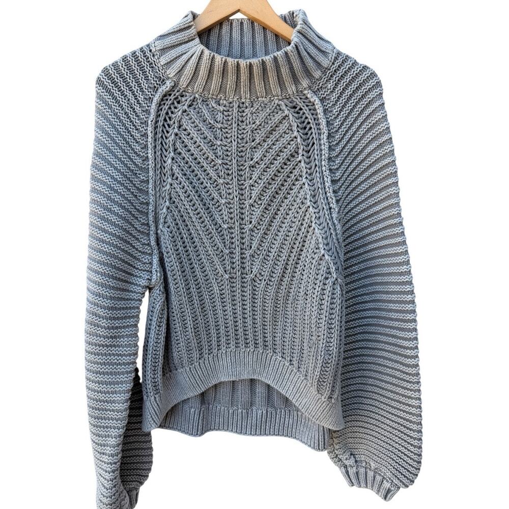 Free People Chunky Knit Sweater Womens S Gray